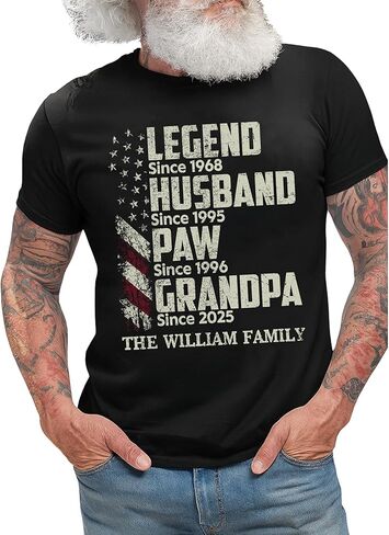 Personalized Legend Husband Dad Grandpa Shirt, Custom Grandpa Shirt, Custom Grandpas Gifts,Christmas 2025 in Saudi Arabia