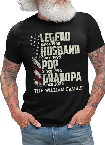 Personalized Legend Husband Dad Grandpa Shirt, Custom Grandpa Shirt, Custom Grandpas Gifts,Christmas 2025 in Saudi Arabia