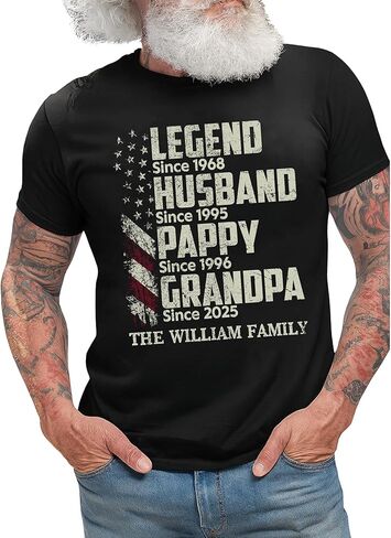 Personalized Legend Husband Dad Grandpa Shirt, Custom Grandpa Shirt, Custom Grandpas Gifts,Christmas 2025 in Saudi Arabia