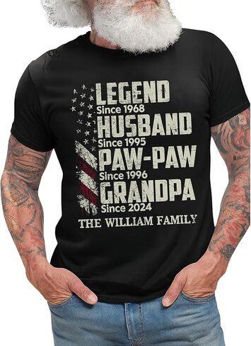 Personalized Legend Husband Dad Grandpa Shirt, Custom Grandpa Shirt, Custom Grandpas Gifts,Christmas 2025 in Saudi Arabia