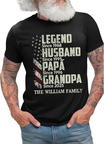 Personalized Legend Husband Dad Grandpa Shirt, Custom Grandpa Shirt, Custom Grandpas Gifts,Christmas 2025 in Saudi Arabia