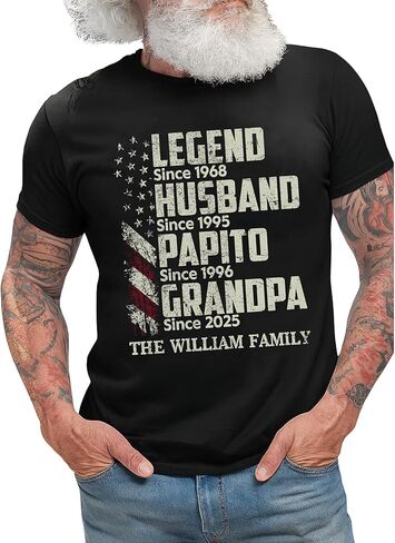 Personalized Legend Husband Dad Grandpa Shirt, Custom Grandpa Shirt, Custom Grandpas Gifts,Christmas 2025 in Saudi Arabia