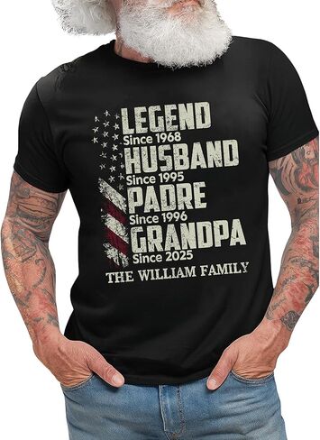 Personalized Legend Husband Dad Grandpa Shirt, Custom Grandpa Shirt, Custom Grandpas Gifts,Christmas 2025 in Saudi Arabia