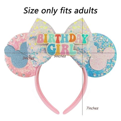 عصابة رأس لآذان الفأر لعيد الميلاد من ترينيرم للنساء، أقواس ترتر زرقاء ووردية، ديكورات حفلات الهالوين وعيد الميلاد، أغطية الرأس التنكرية in Kuwait