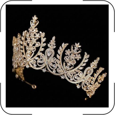 QXMYOO Luxury Wedding Crown for Women Big Queen Crown for Bride Birthday Tiaras Pageant Quinceanera Bridal Headband Hair Accessories in Saudi Arabia