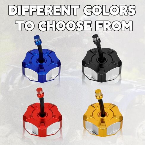 ATV Gas Cap,CNC Gas Fuel Tank Cap Cover with Air Vent Hose for YFZ 450,YFZ450R,Raptor 660 350 250 125,Banshee 350,Grizzly 660 450 400 350,Kodiak 400,Bruin 350 250,Big Bear 400-Black in Saudi Arabia