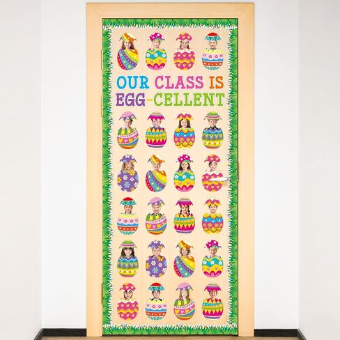 36 قطعة بيضة عيد الفصح مع مساحة للصور لتزيين لوحة الإعلانات الربيع DIY صور كرافت عيد الفصح الفصول الدراسية ديكور الحائط in Kuwait