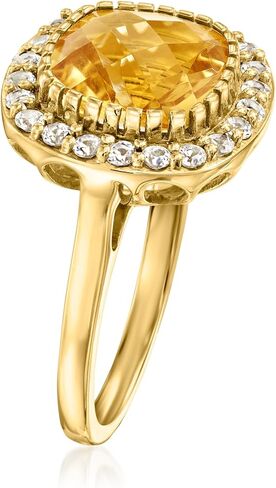 Ross-Simons 3.70 Carat Citrine and .60 ct. t.w. White Topaz Ring in 18kt Gold Over Sterling in Saudi Arabia