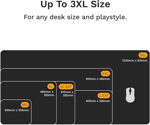 لوحة ماوس الألعاب Glorious GMP 2-3XL - لوحة ماوس مقاومة للانسكاب، مُحسّنة لمستشعرات الألعاب، سطح متوازن للسرعة والتحكم، تصميم بدون حواف - 1220 مم × 610 مم × 3 مم - بساط مكتب ثلاثي كبير جدًا in Saudi Arabia