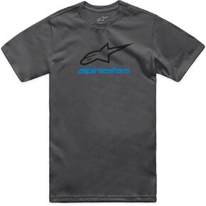 Alpinestars Original Logo Tee Men's Short-Sleeved Crew Neck T-Shirt, Charcoal/Black/Blue, M in Kuwait
