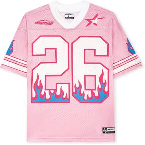 DopeSkill Oversized Jersey Streetwear Graphic Tee Cool Y2K T-Shirt Hypebeast Urban Casual Short Sleeve V Neck in Kuwait