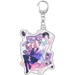 Cartoon Anime Pendant Keychains Holder Car Key Ring Mobile Phone Bag Hanging Cute Kawaii Chibi Alien Stage (Sua/Mizi/Style 2) in Kuwait