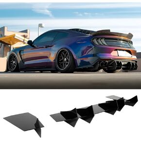 جناح خلفي لجناح السيارة لسيارة Ford Mustang 2015-2023 (Fastback/Convertible/GT/S650/Ecoboost/Dark Horse/Premium) جميع الموديلات، ملحقات جناح Mustang (أسود لامع) in Kuwait