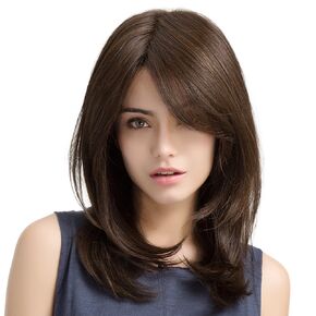 HAIRCUBE Brown Wigs for Women Charming Long Curly Heat Resistant Fibre Synthetic Wig in Kuwait