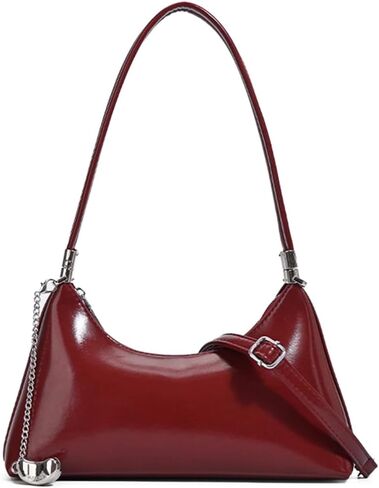 حقيبة كتف للنساء من الجلد الصناعي حقيبة يد هوبو مع سلسلة ساحرة، 2 حقيبة محفظة كروس عصرية بحزام قابل للإزالة in Kuwait