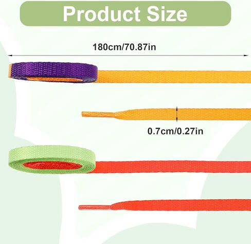 2 Pairs Dual Colored Shoe Laces,Dual Colored Tying Aid Learning Shoelaces Learn To Tie Shoes Fun & Easy Shoe Tying Practice for Kids Beginners Early Learning Teaching Educational in Saudi Arabia