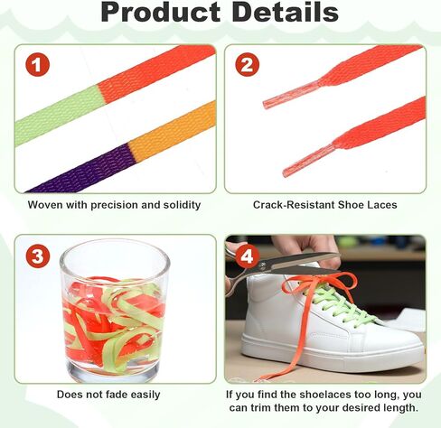 2 Pairs Dual Colored Shoe Laces,Dual Colored Tying Aid Learning Shoelaces Learn To Tie Shoes Fun & Easy Shoe Tying Practice for Kids Beginners Early Learning Teaching Educational in Saudi Arabia