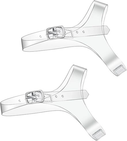 Vin Beauty Clear Invisible Shoelace, Transparent High Heel Shoe Straps for Women Detachable Elastic Shoe Laces Anti Loose Shoelace Belt Ankle Straps for Holding Loose High Heels in Saudi Arabia
