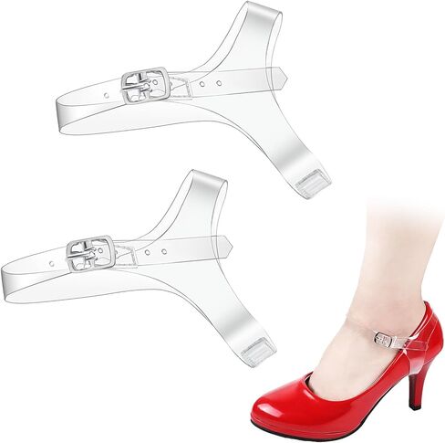 Vin Beauty Clear Invisible Shoelace, Transparent High Heel Shoe Straps for Women Detachable Elastic Shoe Laces Anti Loose Shoelace Belt Ankle Straps for Holding Loose High Heels in Saudi Arabia