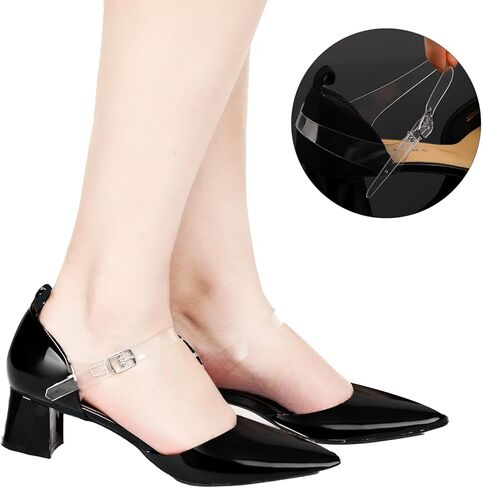 Vin Beauty Clear Invisible Shoelace, Transparent High Heel Shoe Straps for Women Detachable Elastic Shoe Laces Anti Loose Shoelace Belt Ankle Straps for Holding Loose High Heels in Saudi Arabia