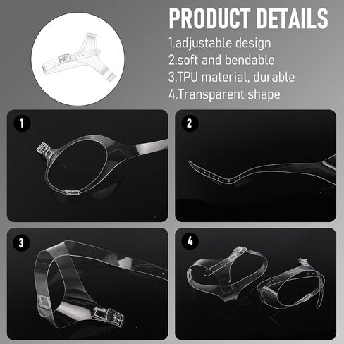 Vin Beauty Clear Invisible Shoelace, Transparent High Heel Shoe Straps for Women Detachable Elastic Shoe Laces Anti Loose Shoelace Belt Ankle Straps for Holding Loose High Heels in Saudi Arabia