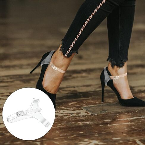 Vin Beauty Clear Invisible Shoelace, Transparent High Heel Shoe Straps for Women Detachable Elastic Shoe Laces Anti Loose Shoelace Belt Ankle Straps for Holding Loose High Heels in Saudi Arabia
