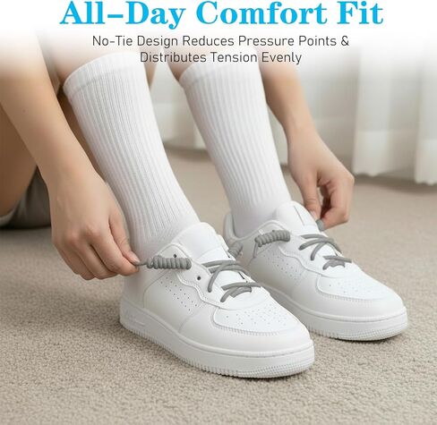 12 Pcs Curly No Tie Shoelace Elastic Shoe Lace Anti-Fall Elastic for Adults Suitable in Sports Flat (Black White Grey) in Saudi Arabia