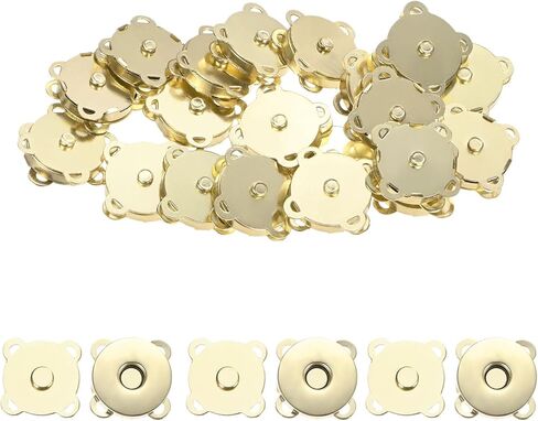 أزرار كبس مغناطيسية [30 مجموعة] - إغلاق مغناطيسي برقوقي يستخدم لحقائب اليد والخياطة والحرف اليدوية والمحافظ والملابس والحقائب - [أسود - 14 مم/0.6 بوصة] - زر مشابك المحفظة in Kuwait