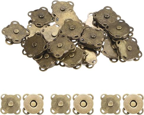 أزرار كبس مغناطيسية [30 مجموعة] - إغلاق مغناطيسي برقوقي يستخدم لحقائب اليد والخياطة والحرف اليدوية والمحافظ والملابس والحقائب - [أسود - 14 مم/0.6 بوصة] - زر مشابك المحفظة in Kuwait