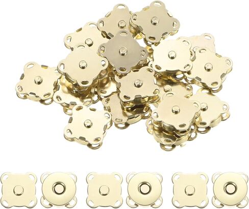 أزرار كبس مغناطيسية [30 مجموعة] - إغلاق مغناطيسي برقوقي يستخدم لحقائب اليد والخياطة والحرف اليدوية والمحافظ والملابس والحقائب - [أسود - 14 مم/0.6 بوصة] - زر مشابك المحفظة in Kuwait