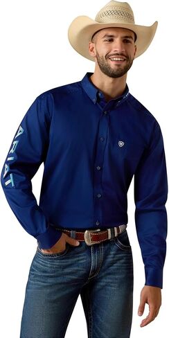 ARIAT Men's Team Logo Lightweight Twill Classic Fit Shirt in Saudi Arabia