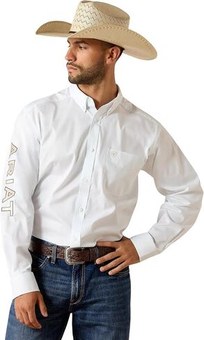 ARIAT Men's Team Logo Lightweight Twill Classic Fit Shirt in Saudi Arabia