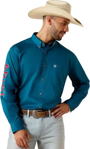ARIAT Men's Team Logo Lightweight Twill Classic Fit Shirt in Saudi Arabia