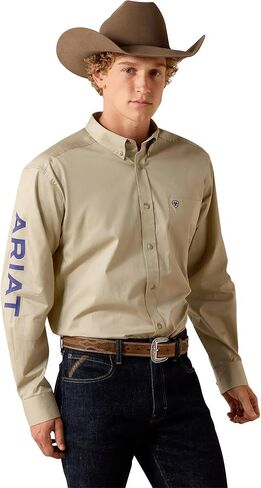 ARIAT Men's Team Logo Lightweight Twill Classic Fit Shirt in Saudi Arabia