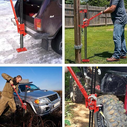 48'' Heavy Duty Farm Jack, 6600 LBS Capacity Off Road Bumper Jack, Ratchet Operated High Lift Jack for Truck SUV Tractor in Kuwait