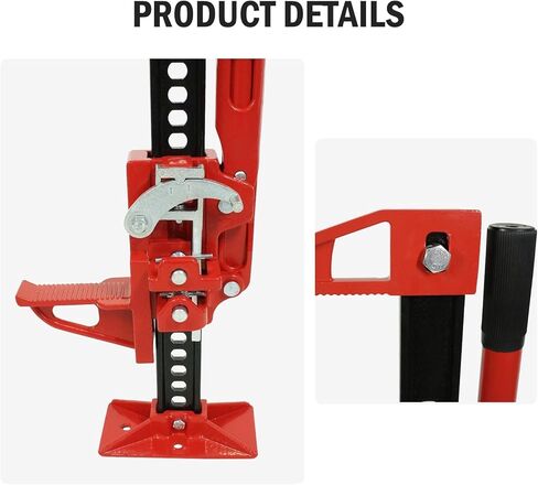 48'' Heavy Duty Farm Jack, 6600 LBS Capacity Off Road Bumper Jack, Ratchet Operated High Lift Jack for Truck SUV Tractor in Kuwait