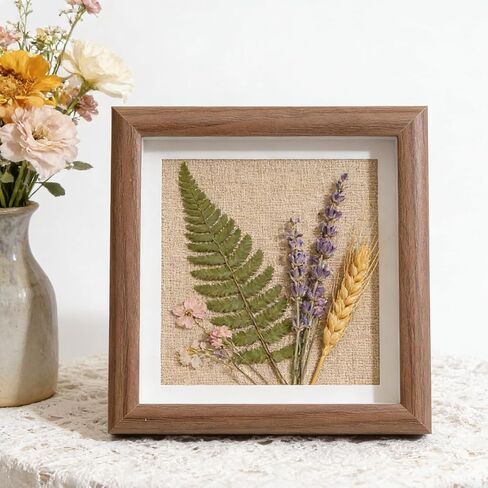 4'' Shadow Box Frame - Solid Wood Picture Frame - Sturdy Rustic Memory Box Display Case for Photos, Flower,Memorabilia, Medals, Wedding, Pins, Awards,Tickets and 3D Items in Saudi Arabia