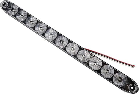 TecNiq T10-RC02-6 | 15" Low-Profile Red LED Stop/Tail/Turn Light – Clear Lens, DOT Approved, IP68 Waterproof, Surface Mount – 12V (2 Pack) in Saudi Arabia