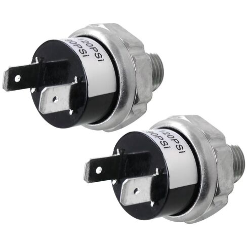 جديد مفتاح ضغط الهواء 90-120 PSI 1/4 "-18 NPT DC 24V 12V ضاغط الهواء 120PSI 90PSI in Kuwait