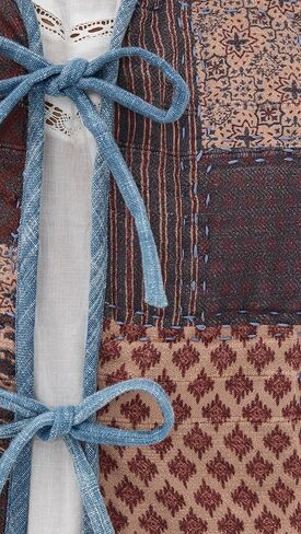 Faherty Women's Indigo Quilted Patchwork Vest in Saudi Arabia