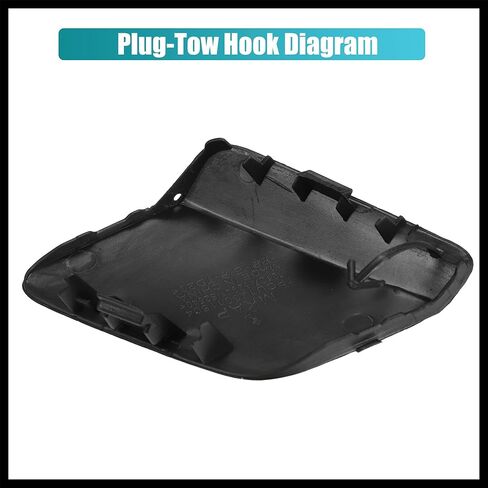 Unpainted Front Right Bumper Tow Hook Cover for Toyota Prius C 2012-2015 Front Bumper Tow Hook Eye Cap No.52127-52941 Black Durable Material in Saudi Arabia