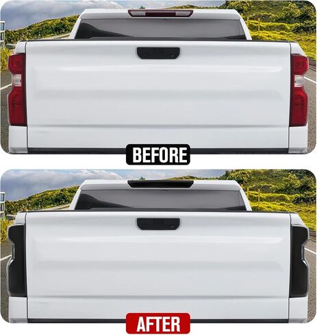 غطاء ضوء الفرامل الثالث من JeCar وغطاء ضوء الذيل متوافق مع ملحقات Chevy Silverado 2022 2023 2024 2025، أسود مدخن in Saudi Arabia