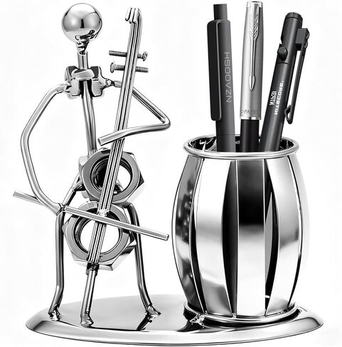 Metal Pen Holder Guitar Creative Desktop Accessories Decorative Pen Organizer For Gifts Kids Students Office Stationary ﻿ ﻿ in Saudi Arabia