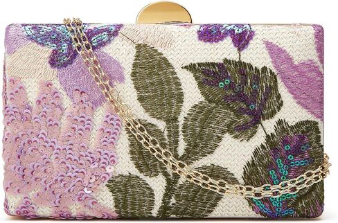 Sequin Clutch Purse for Women,Sequin Floral Embroidery Evening Beaded Clutch Bags,Mini Crossbody Purses Wedding Party Bag in Saudi Arabia