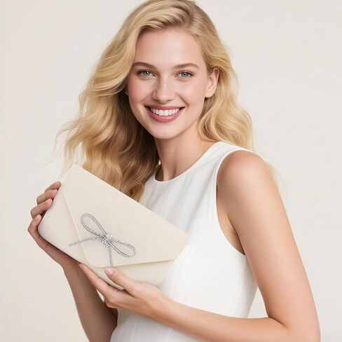 حقيبة سهرة بفيونكة للسهرة، محافظ بمقبض لامع للنساء لحفلات الزفاف اللامعة من حجر الراين للحفلات الراقصة، حقائب يد أنيقة in Kuwait