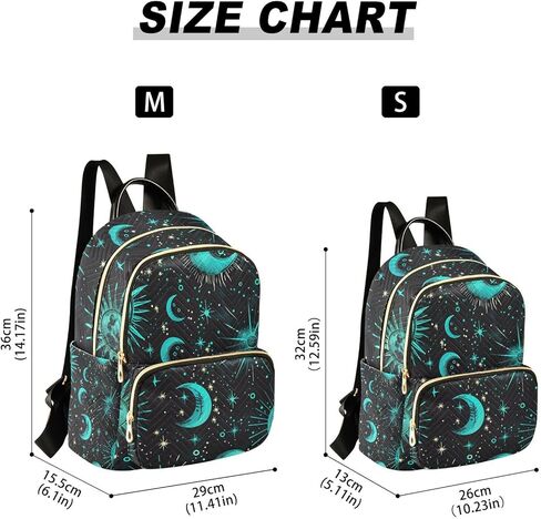 ALAZA Teal Blue Sun Moon and Stars Small Backpack Purse for Women Travel Bag Lightweight Shoulder Bag Fashion Daypack in Saudi Arabia