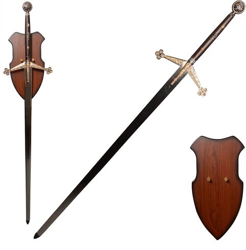 Medieval Royal Scottish Claymore Highland Sword with Display Plaque for Cosplay, Collection-55 Inch in Saudi Arabia