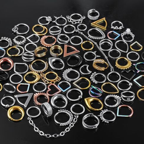 5 Pairs 316L Surgical Stainless Steel Random Colors Ear Gauges Tunnels Plugs Body Piercing Hypoallergenic expander Piercing Body Jewelry in Kuwait