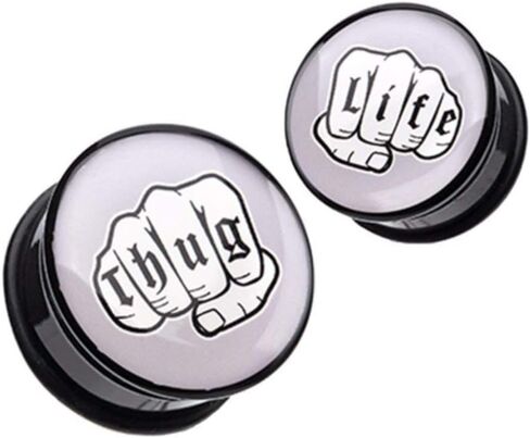 Thug Life Single Flared Ear Gauge Plug in Saudi Arabia