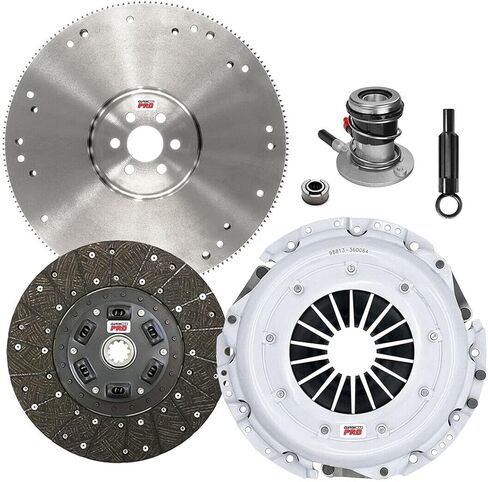 ClutchMaxPRO Performance Stage 2 Clutch Kit with Flywheel with Slave Cylinder Compatible with 1988-1992 Ford Bronco F150 F250 F350 1988-1990 E150 E250 Econoline 5.0L (CP07057HDW-FW167710S-ST2) in Saudi Arabia